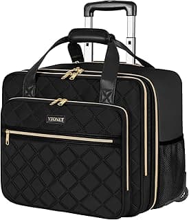 Ytonet Business Trolley Pilotenkoffer mit Rollen, 17,3 Zoll Laptop, Laptoptasche wasserdicht